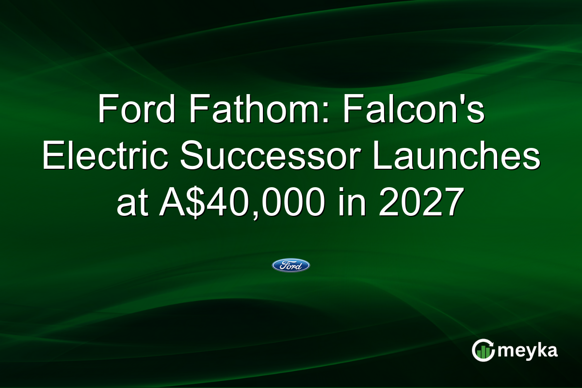 Ford Fathom: Falcon’s Electric Successor Launches at A$40,000 in 2027