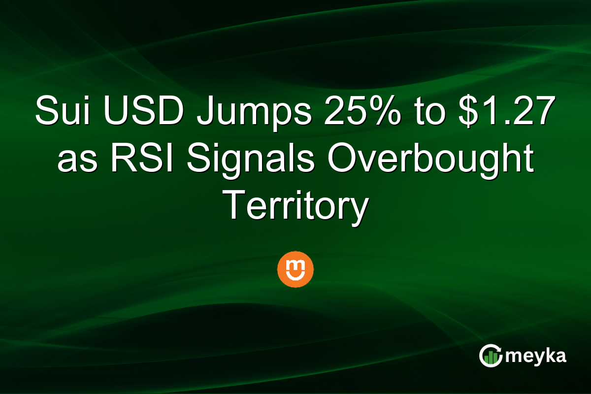Sui USD Jumps 25% to $1.27 as RSI Signals Overbought Territory