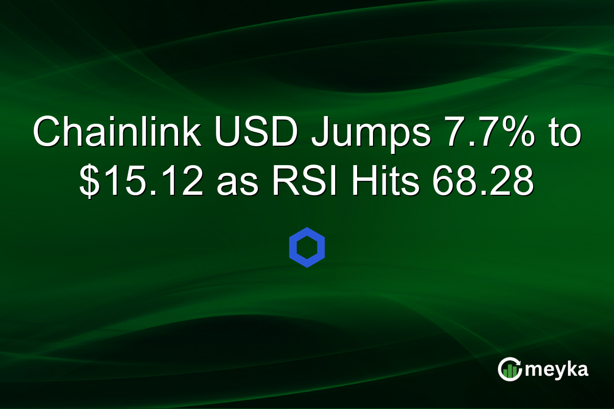 Chainlink USD Jumps 7.7% to $15.12 as RSI Hits 68.28