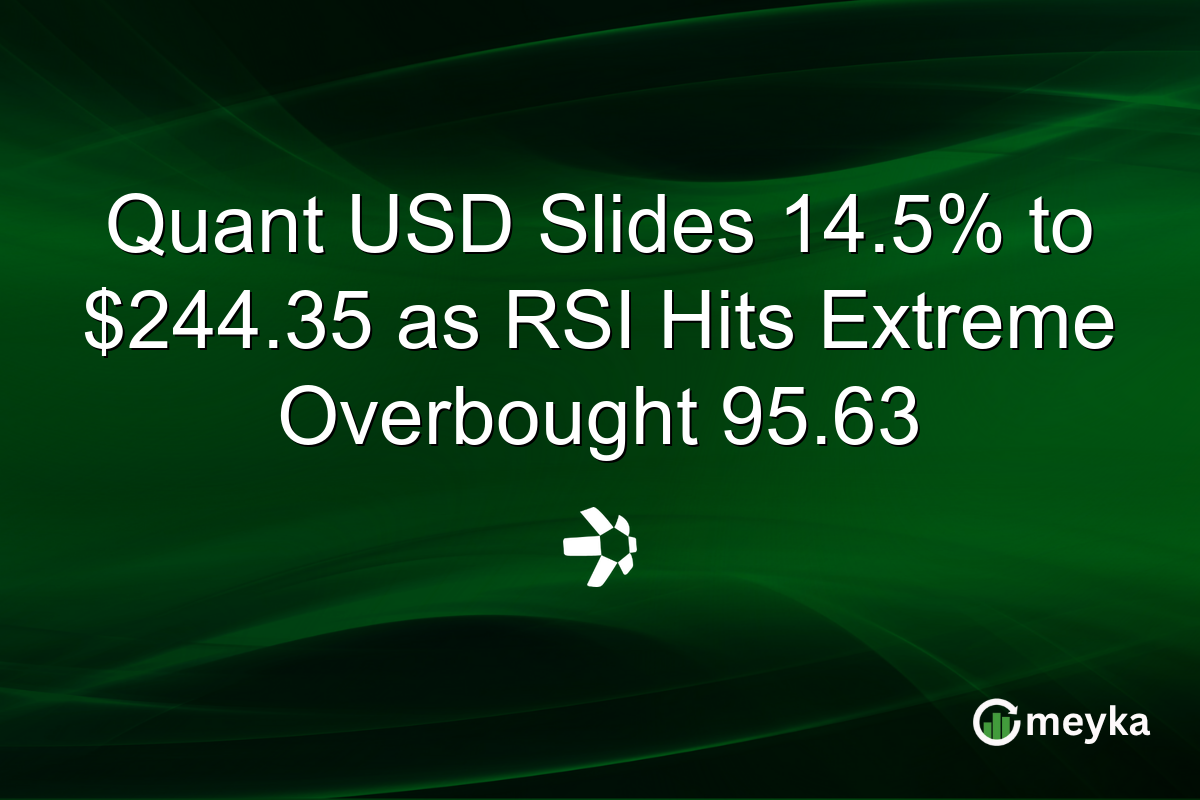 Quant USD Slides 14.5% to $244.35 as RSI Hits Extreme Overbought 95.63
