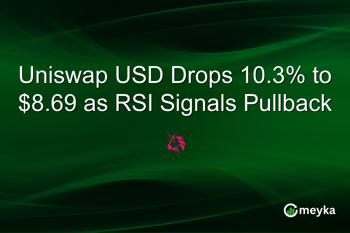 Uniswap USD Drops 10.3% to $8.69 as RSI Signals Pullback