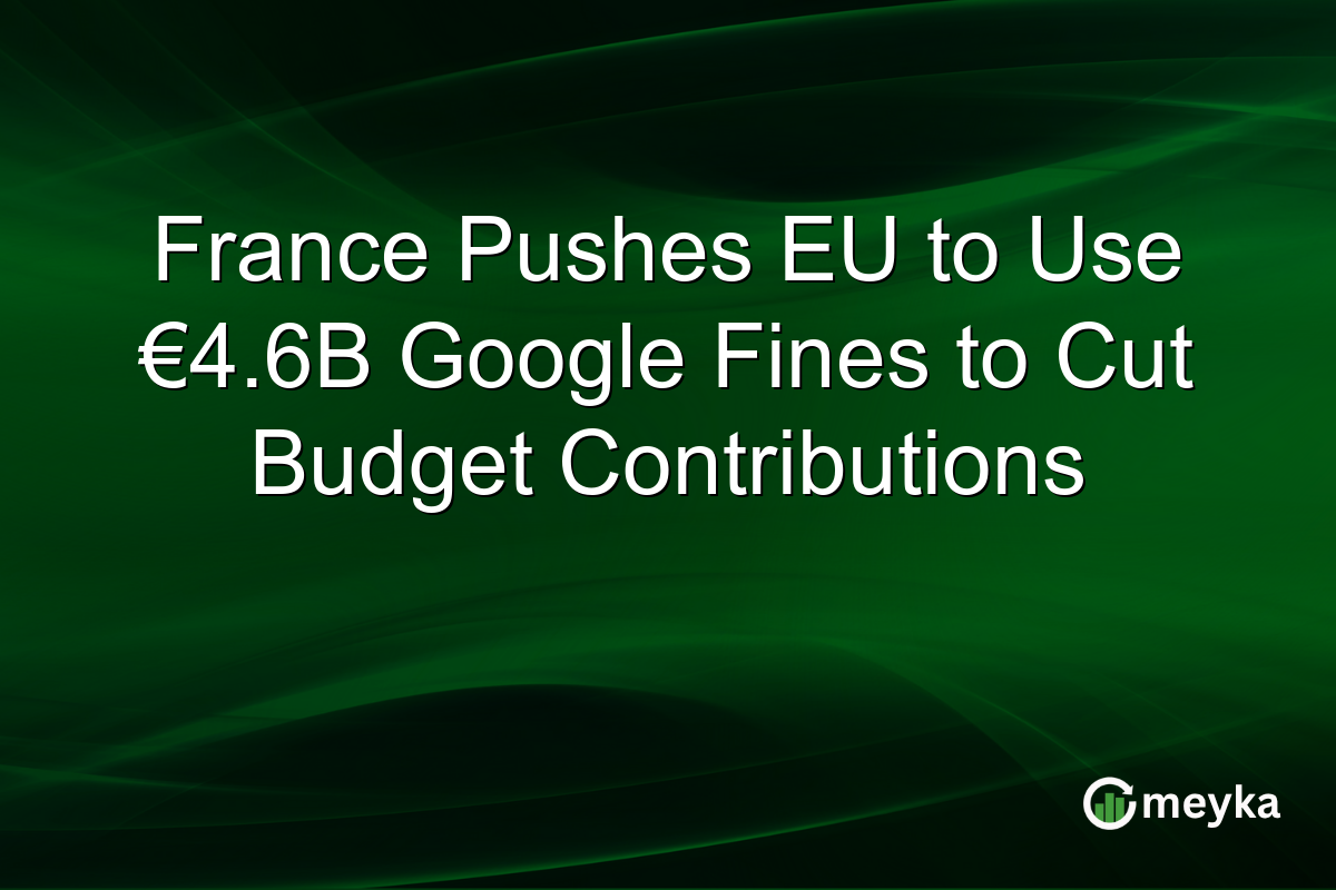 France Pushes EU to Use €4.6B Google Fines to Cut Budget Contributions