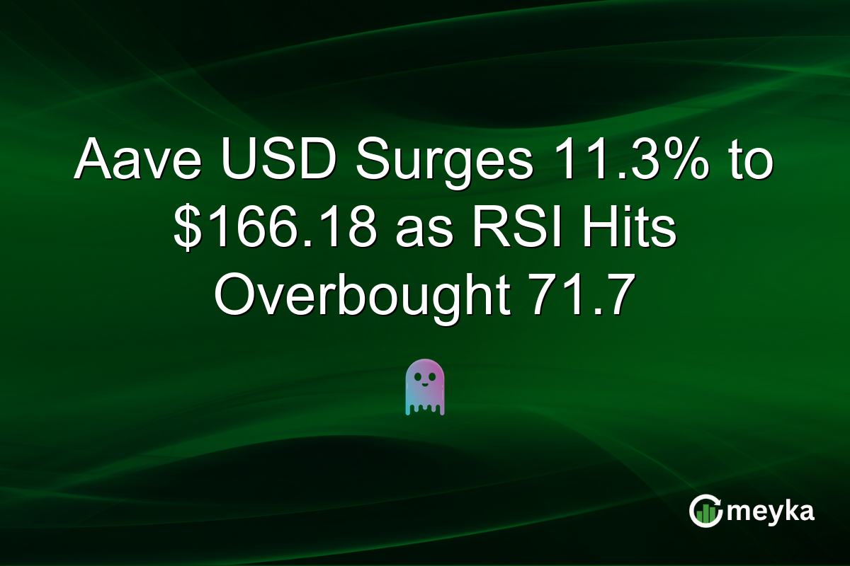 Aave USD Surges 11.3% to $166.18 as RSI Hits Overbought 71.7