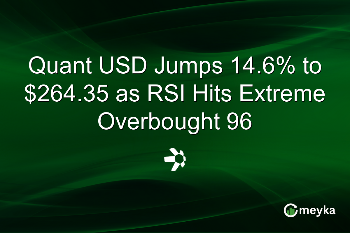Quant USD Jumps 14.6% to $264.35 as RSI Hits Extreme Overbought 96