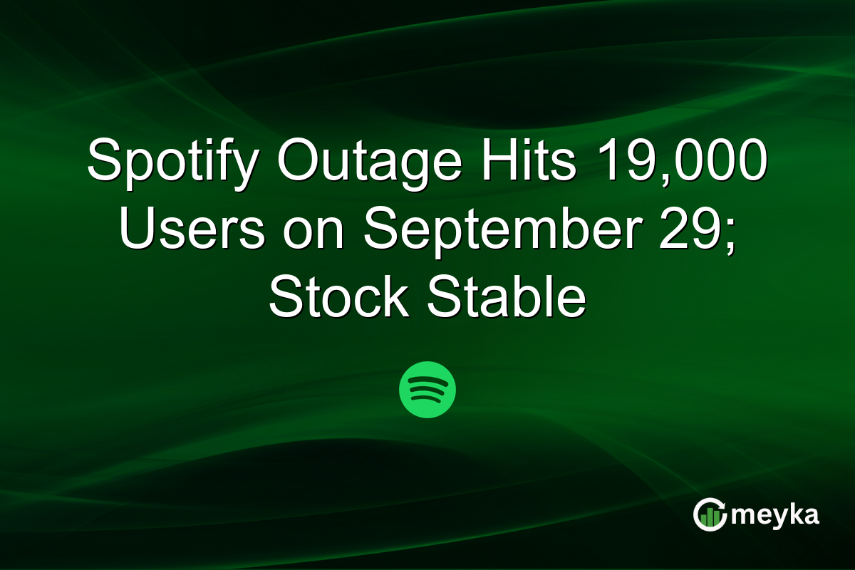 Spotify Outage Hits 19,000 Users on September 29; Stock Stable