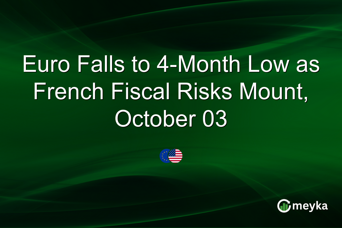 Euro Falls to 4-Month Low as French Fiscal Risks Mount, October 03