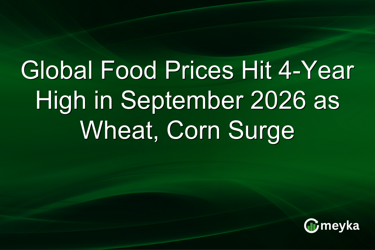 Global Food Prices Hit 4-Year High in September 2026 as Wheat, Corn Surge