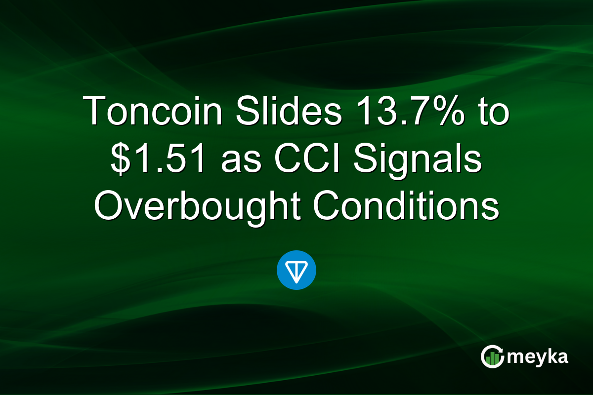 Toncoin Slides 13.7% to $1.51 as CCI Signals Overbought Conditions