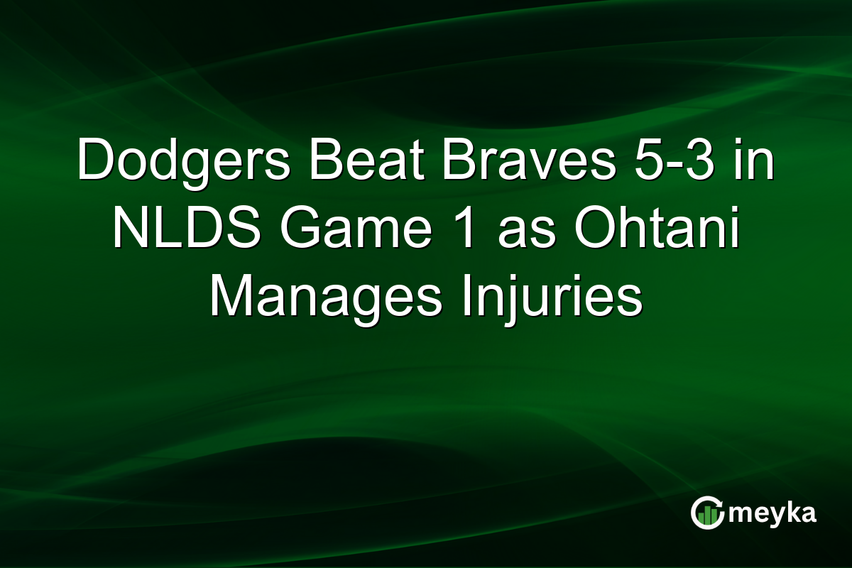 Dodgers Beat Braves 5-3 in NLDS Game 1 as Ohtani Manages Injuries