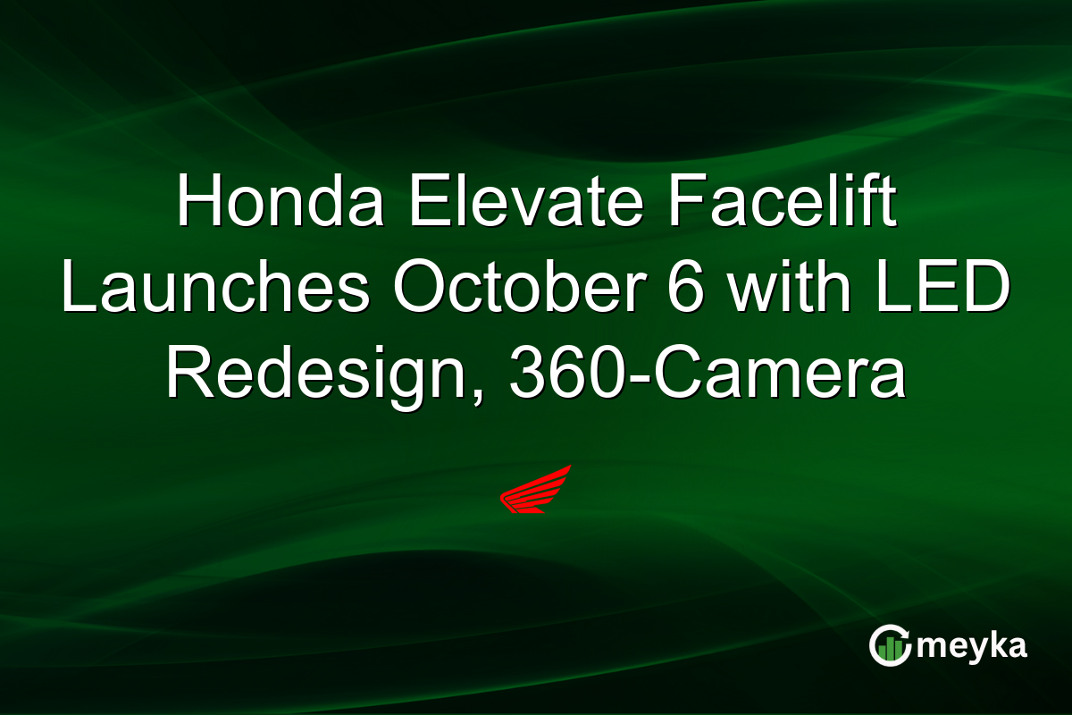 Honda Elevate Facelift Launches October 6 with LED Redesign, 360-Camera