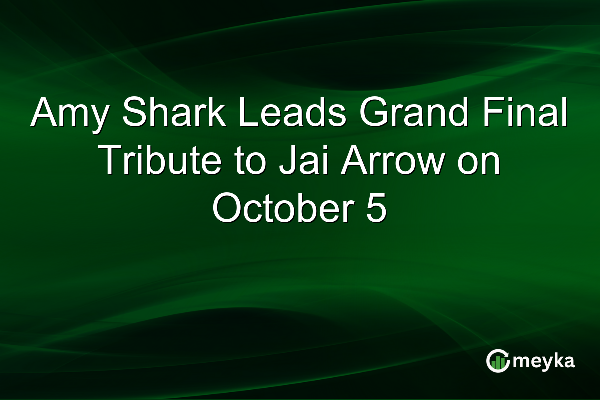 Amy Shark Leads Grand Final Tribute to Jai Arrow on October 5