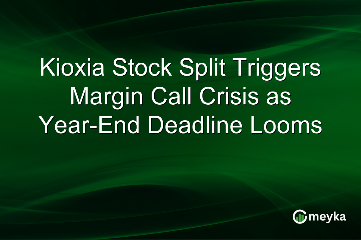 Kioxia Stock Split Triggers Margin Call Crisis as Year-End Deadline Looms