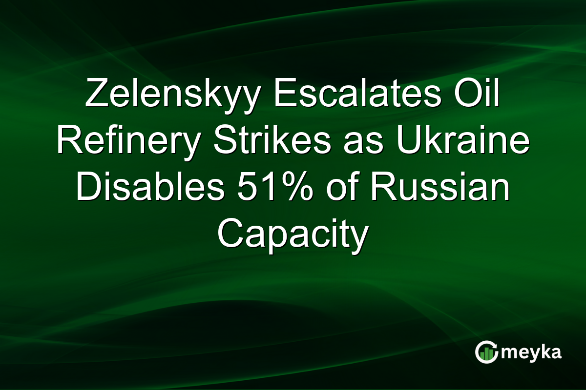 Zelenskyy Escalates Oil Refinery Strikes as Ukraine Disables 51% of Russian Capacity