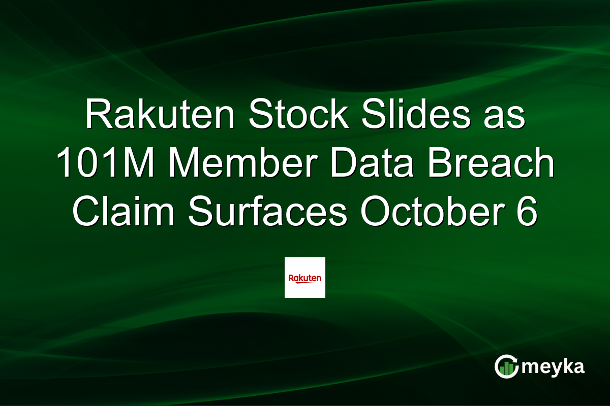 Rakuten Stock Slides as 101M Member Data Breach Claim Surfaces October 6