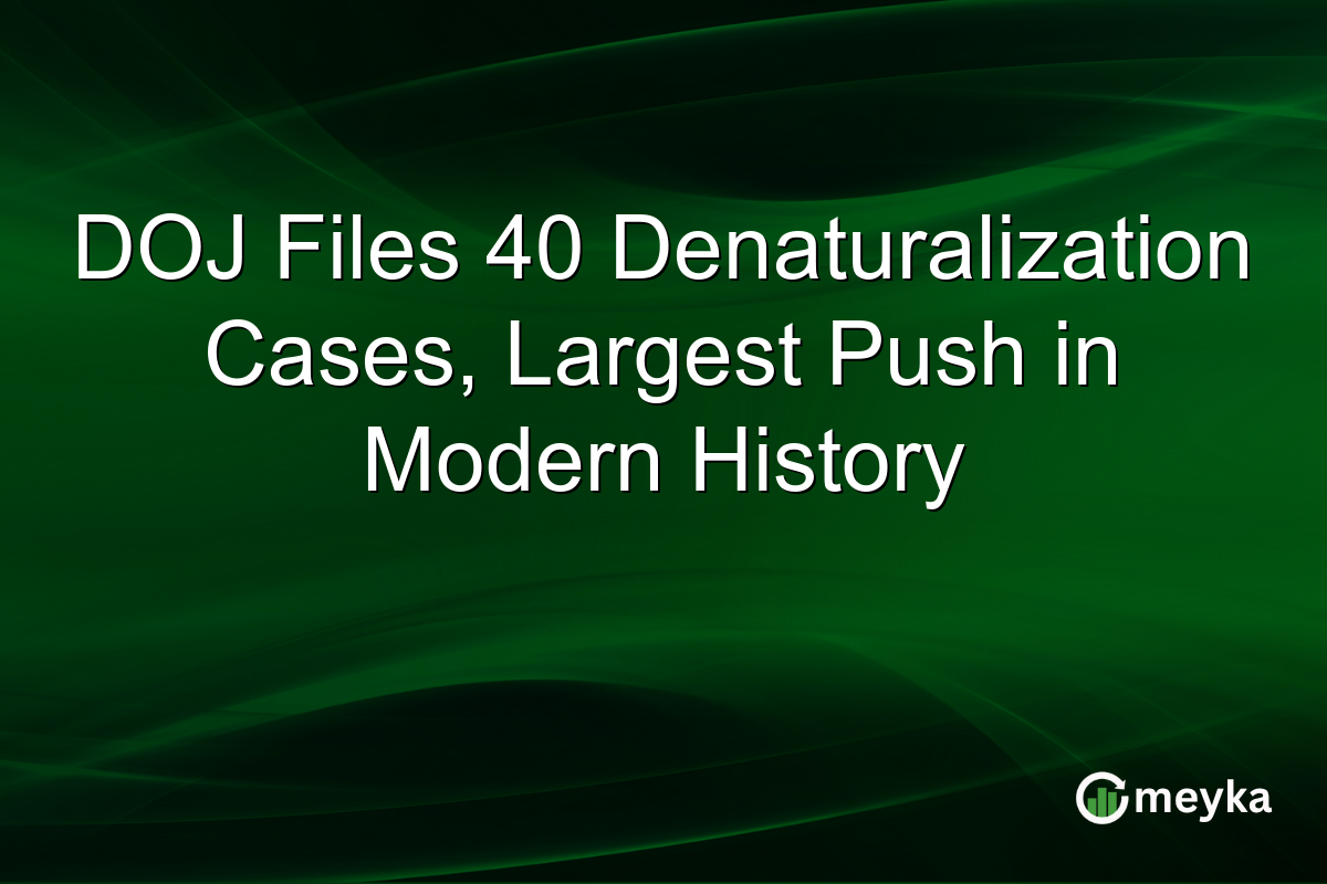 DOJ Files 40 Denaturalization Cases, Largest Push in Modern History