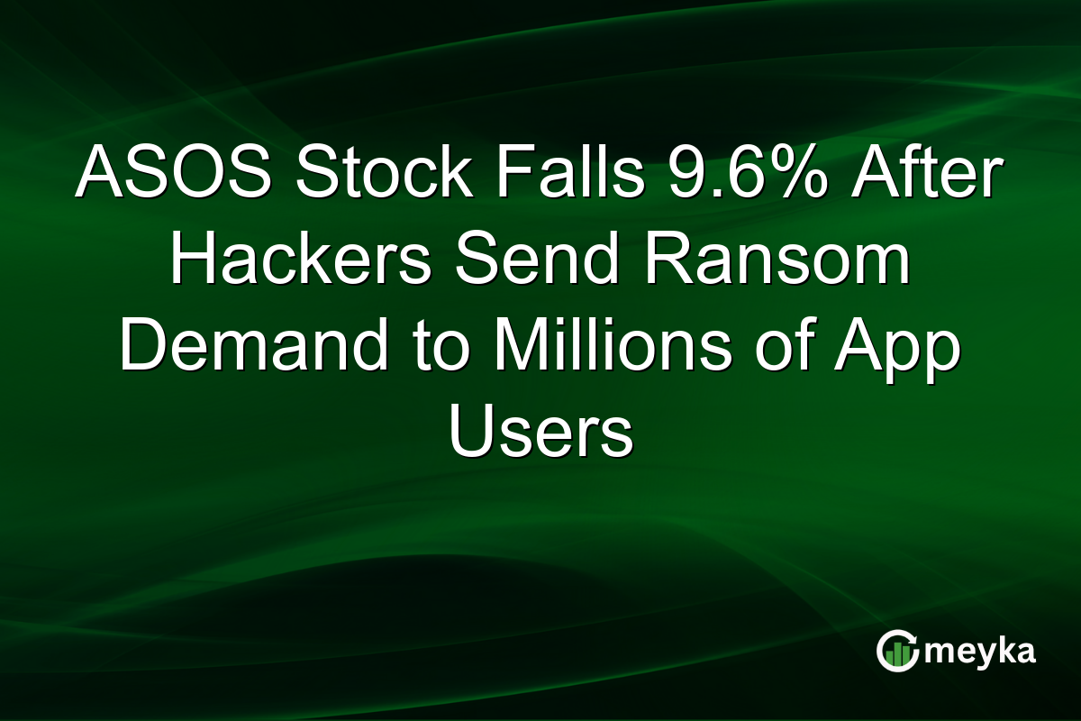 ASOS Stock Falls 9.6% After Hackers Send Ransom Demand to Millions of App Users