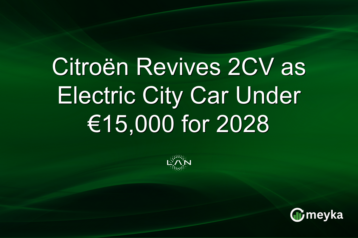 Citroën Revives 2CV as Electric City Car Under €15,000 for 2028