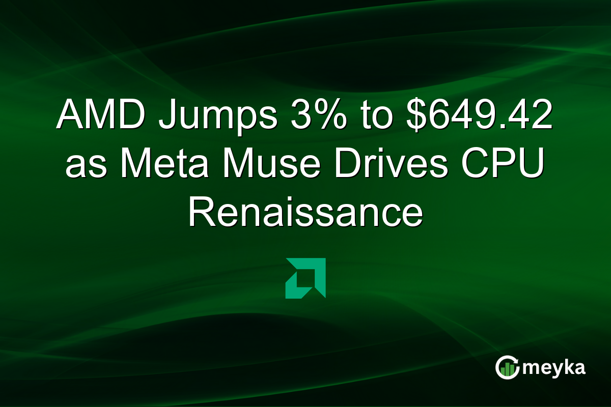 AMD Jumps 3% to $649.42 as Meta Muse Drives CPU Renaissance