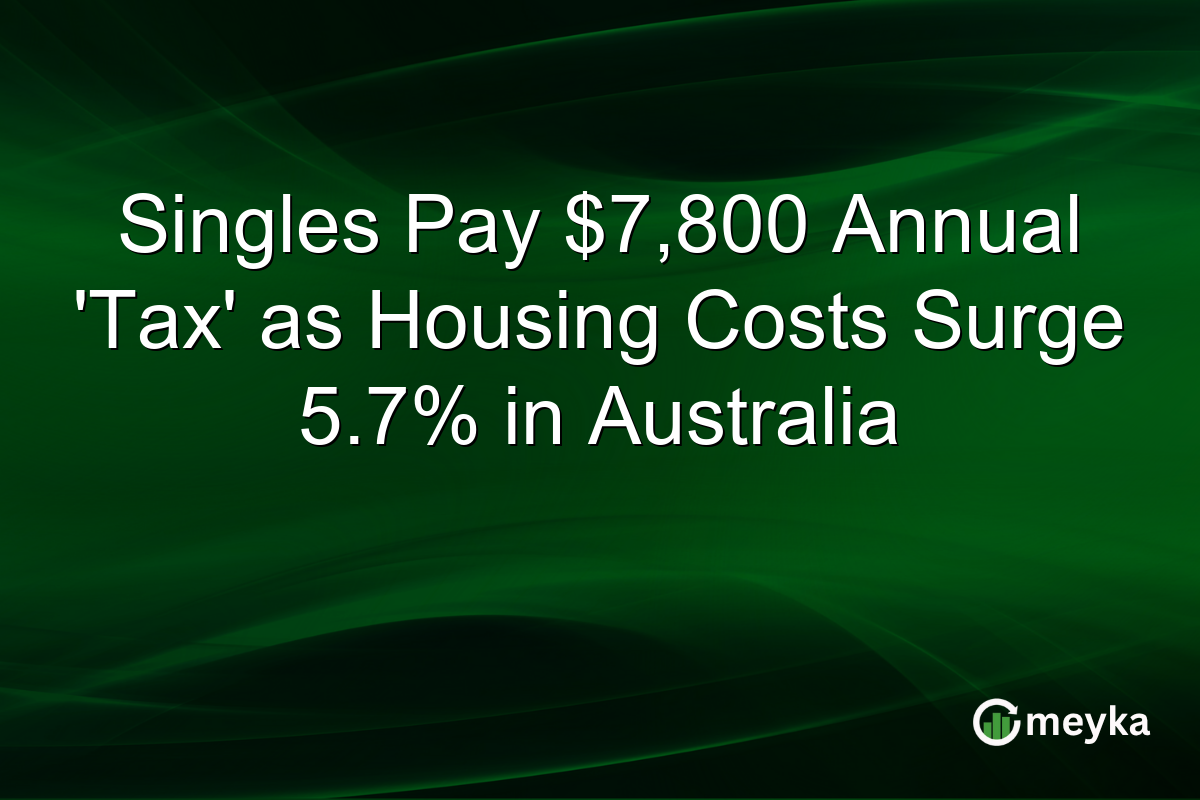 Singles Pay $7,800 Annual ‘Tax’ as Housing Costs Surge 5.7% in Australia