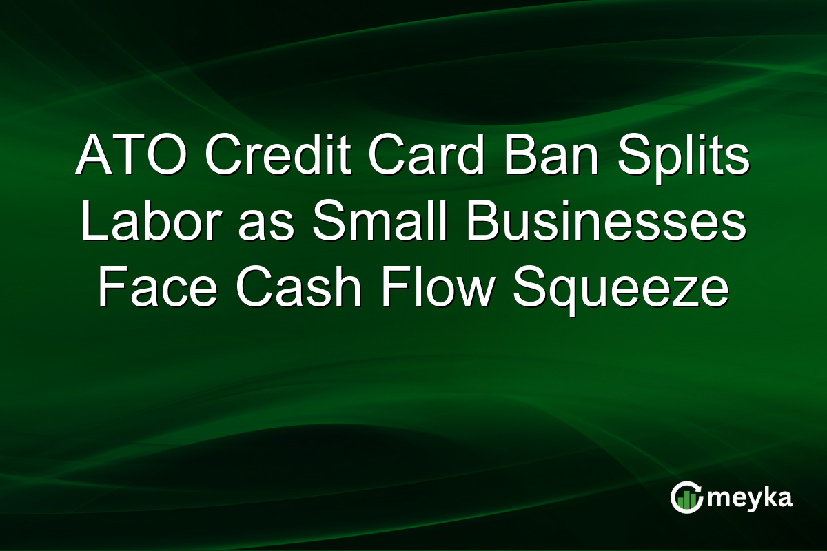 ATO Credit Card Ban Splits Labor as Small Businesses Face Cash Flow Squeeze