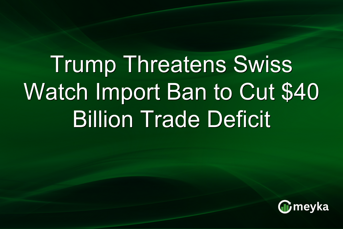 Trump Threatens Swiss Watch Import Ban to Cut $40 Billion Trade Deficit