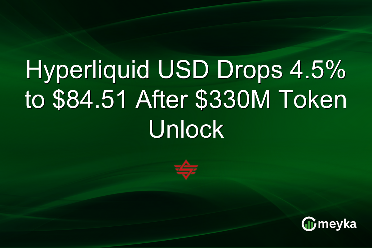 Hyperliquid USD Drops 4.5% to $84.51 After $330M Token Unlock