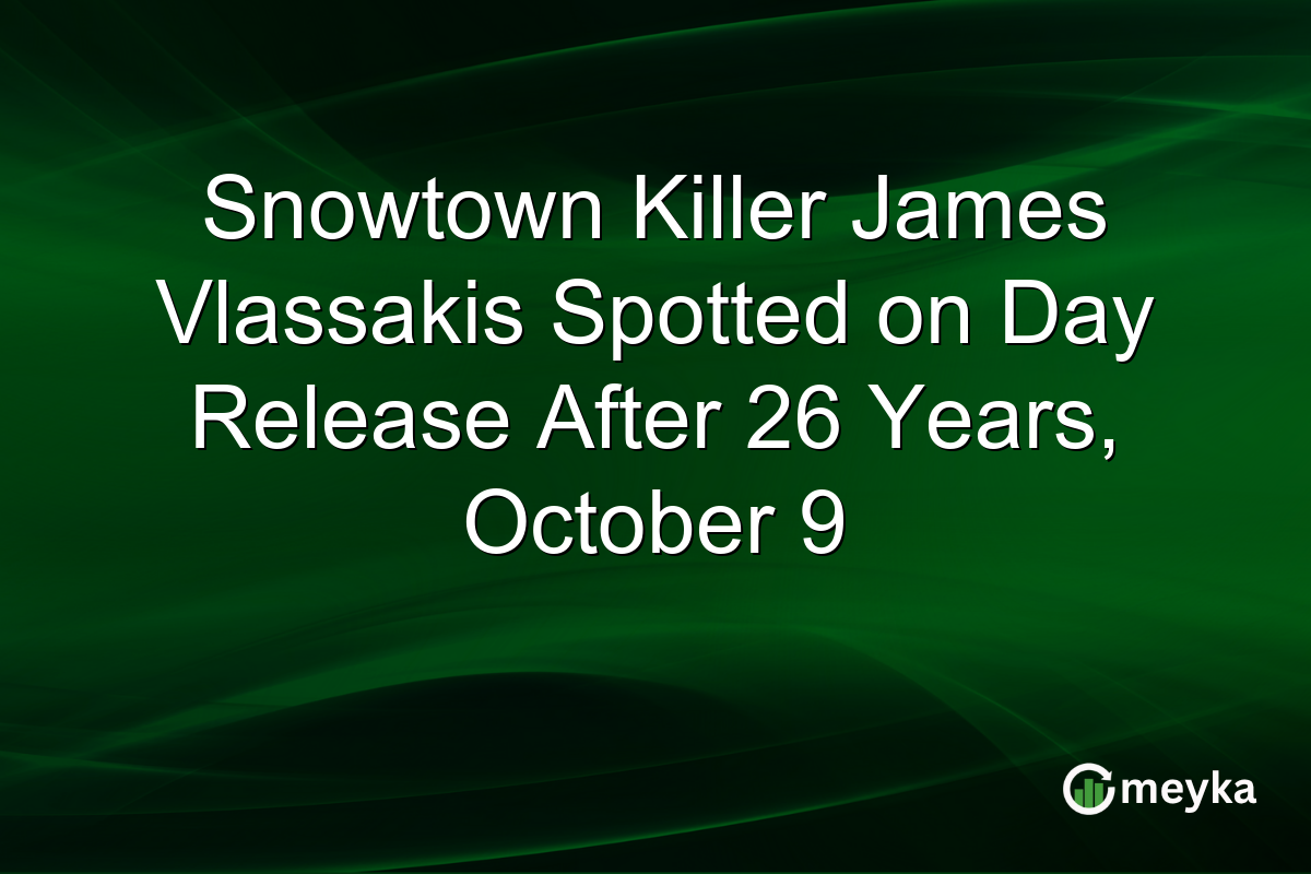 Snowtown Killer James Vlassakis Spotted on Day Release After 26 Years, October 9