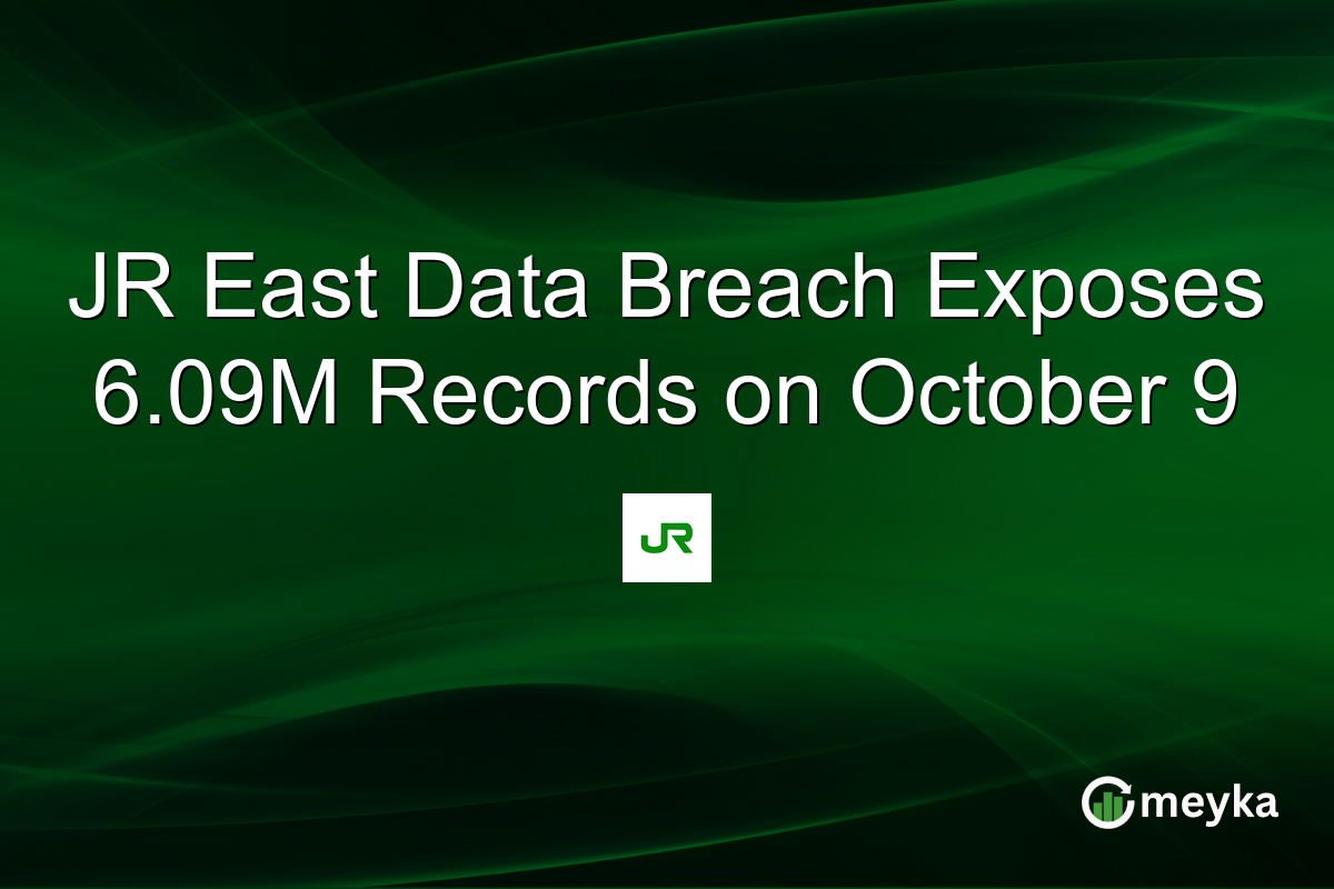 JR East Data Breach Exposes 6.09M Records on October 9