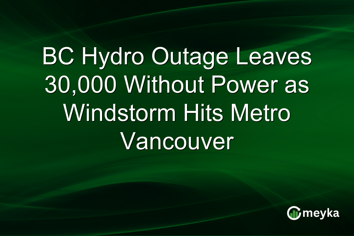 BC Hydro Outage Leaves 30,000 Without Power as Windstorm Hits Metro Vancouver