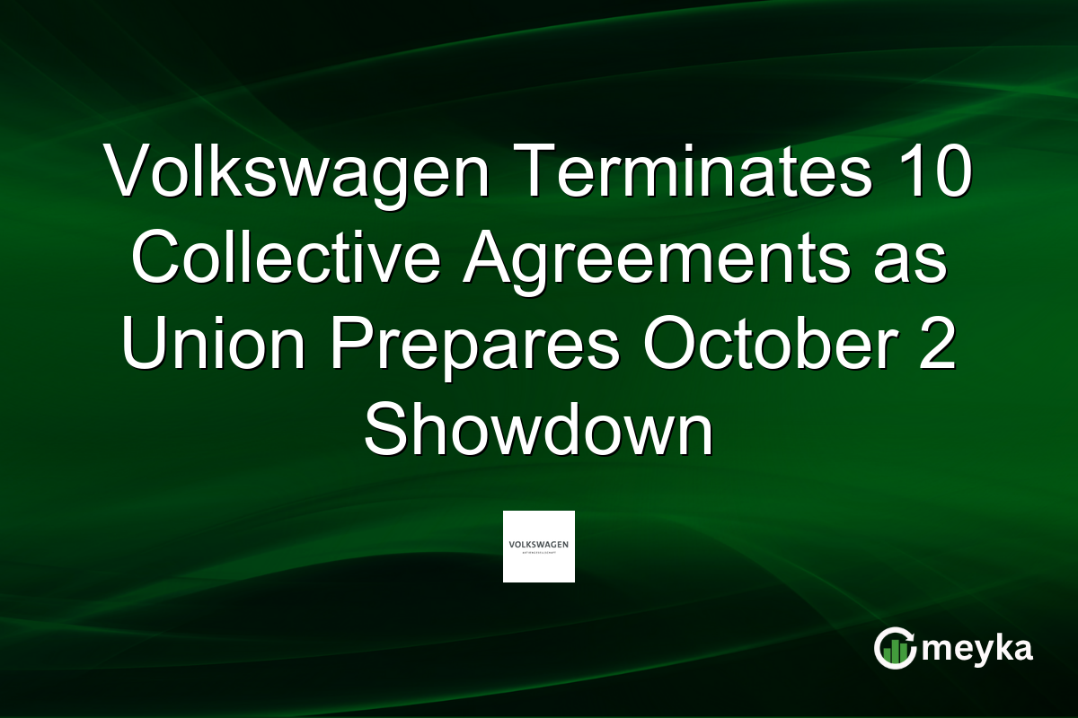 Volkswagen Terminates 10 Collective Agreements as Union Prepares October 2 Showdown