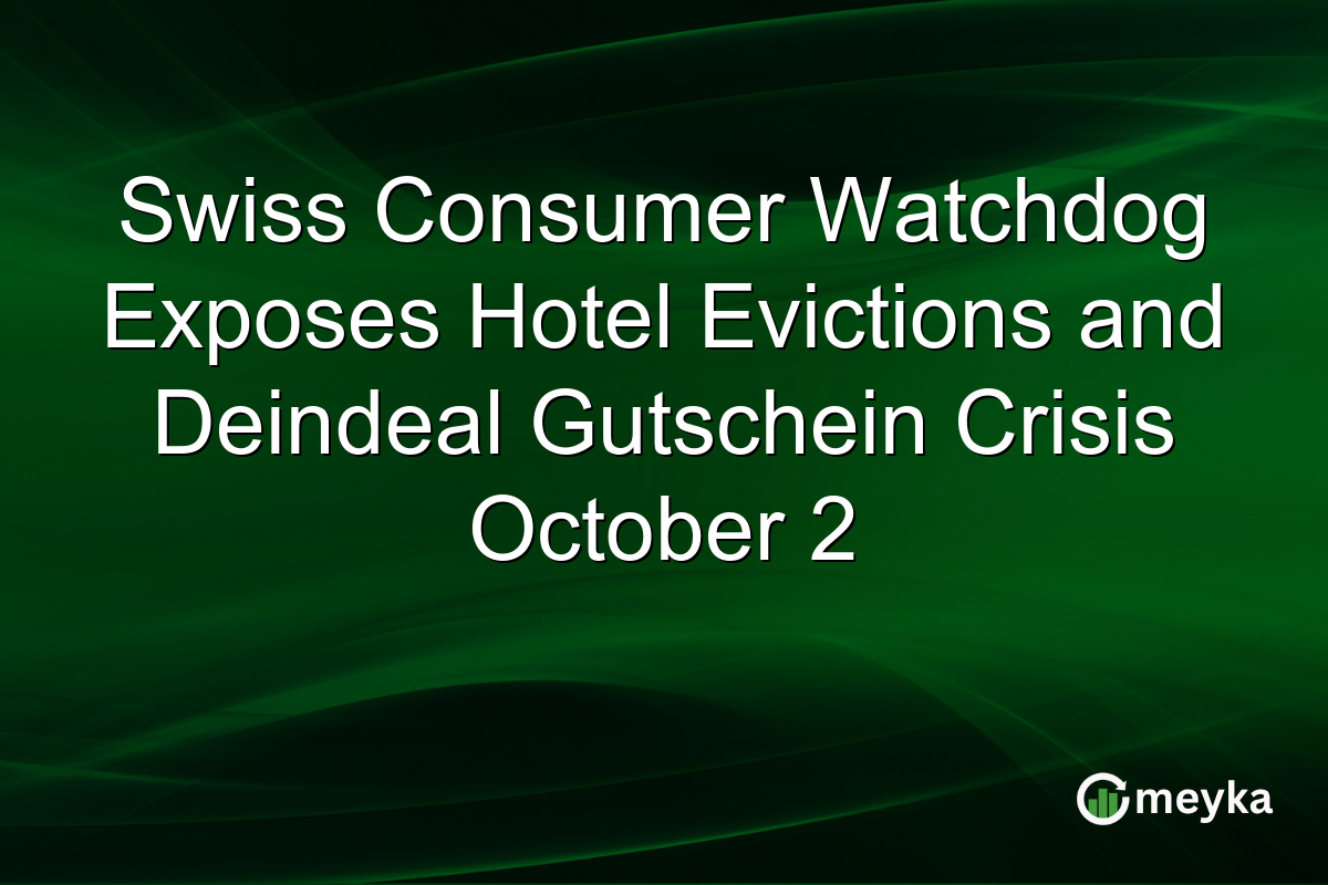 Swiss Consumer Watchdog Exposes Hotel Evictions and Deindeal Gutschein Crisis October 2