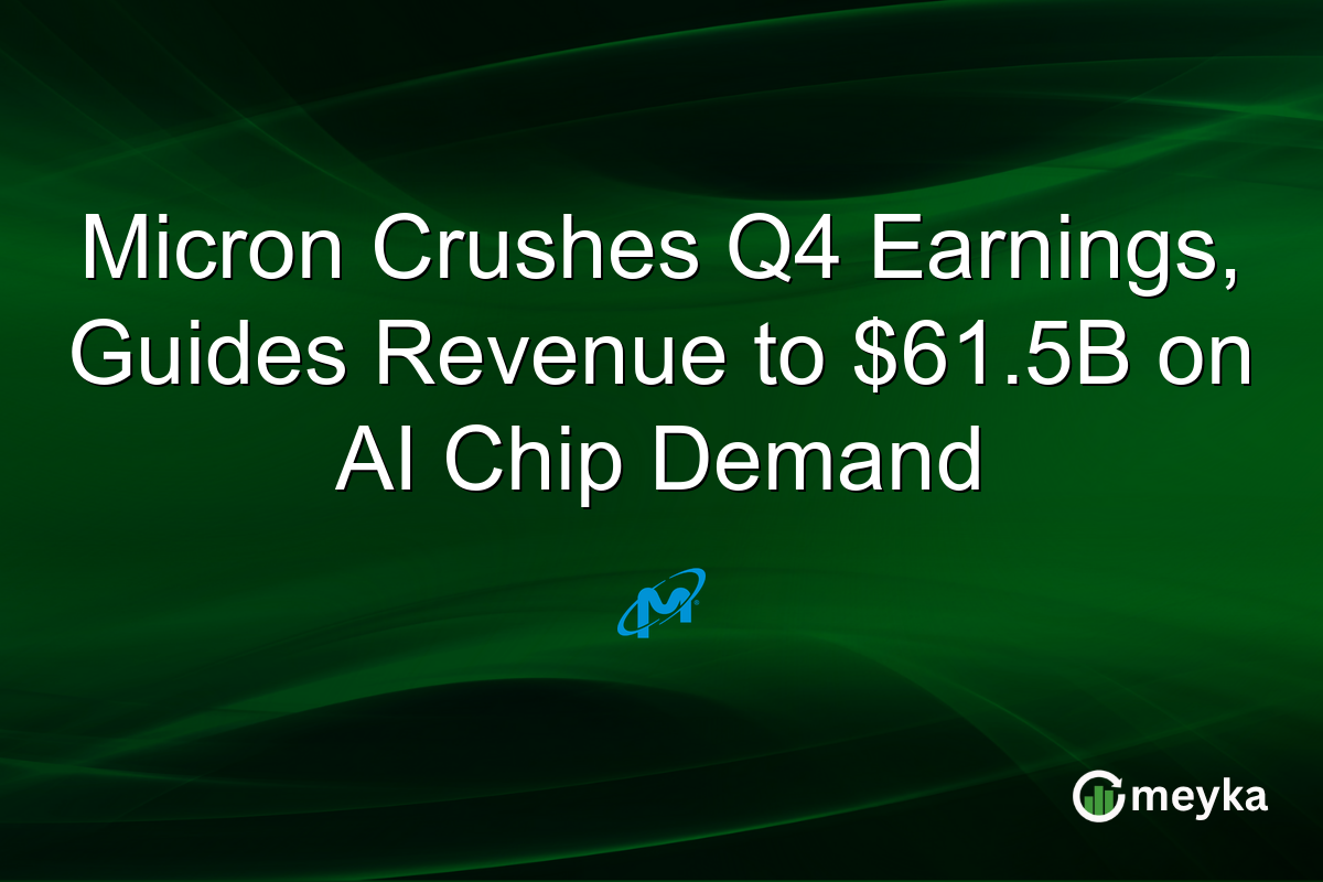 Micron Crushes Q4 Earnings, Guides Revenue to $61.5B on AI Chip Demand