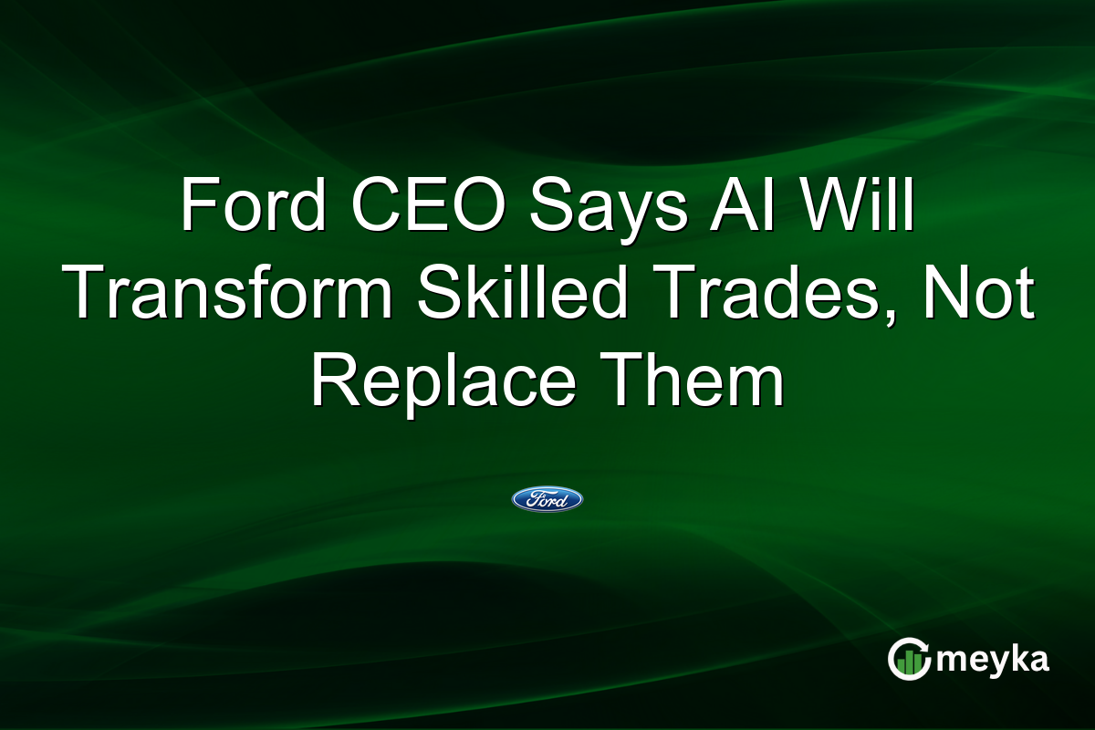 Ford CEO Says AI Will Transform Skilled Trades, Not Replace Them