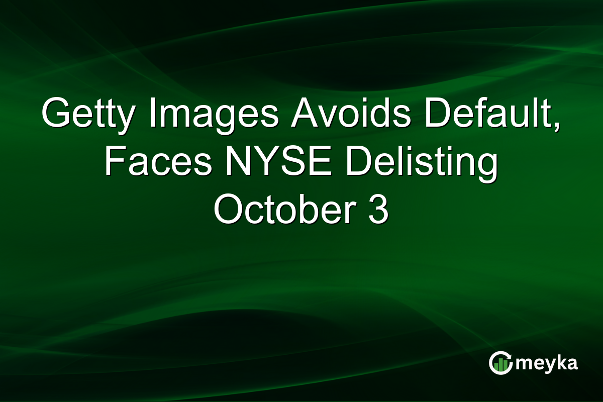 Getty Images Avoids Default, Faces NYSE Delisting October 3