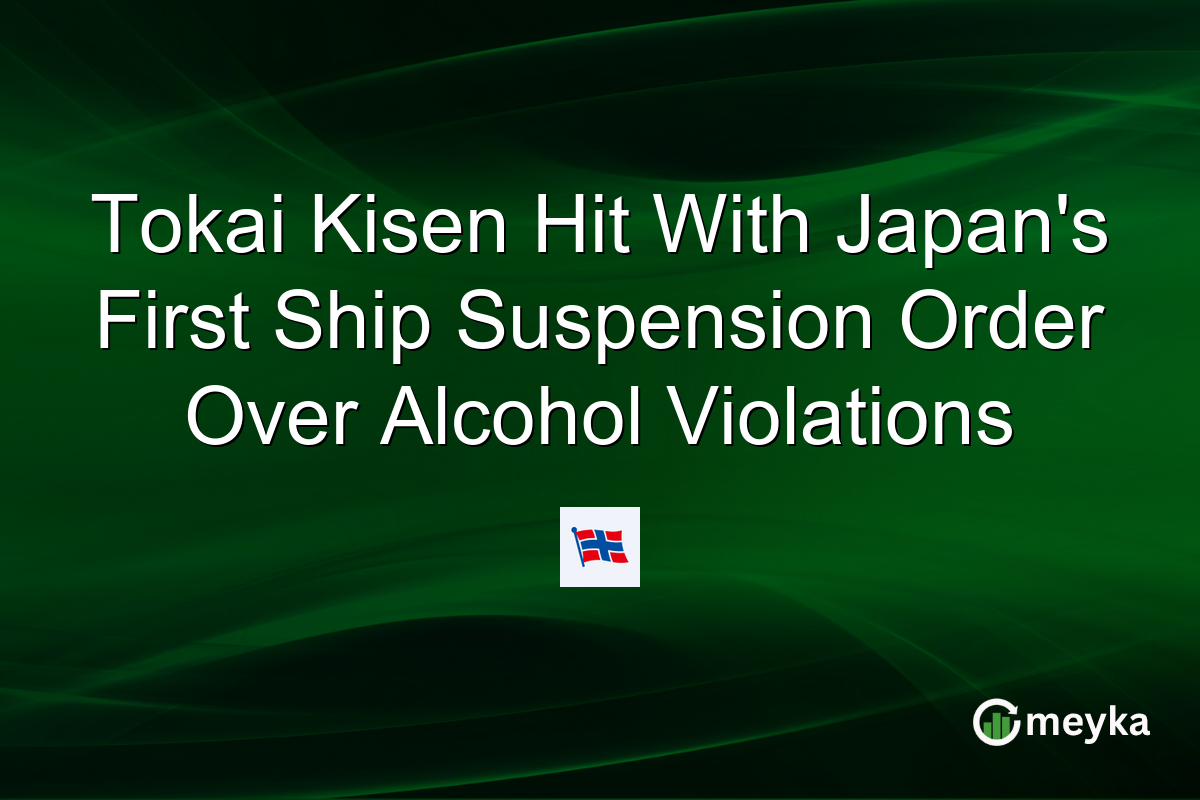 Tokai Kisen Hit With Japan’s First Ship Suspension Order Over Alcohol Violations